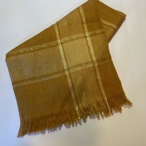 Plaid Tan Scarf